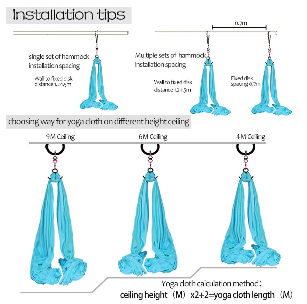 Sakura Deluxe Aerial Yoga Hammock & Silks Set - Aerial Acrobatic & Dance (L:10m W:2.8m - Sakura Pink)