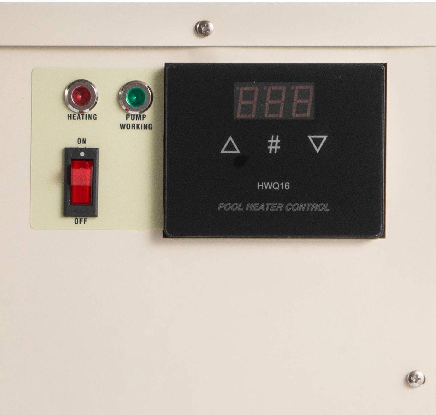 AYCHLG Swimming Pool Heat Pump, Electric Swimming Pool Heater for Above Ground Pools, up to 5000gallons, Max Output 45000BTU/hr, Heat Exchanger,240V/60Hz No Plug