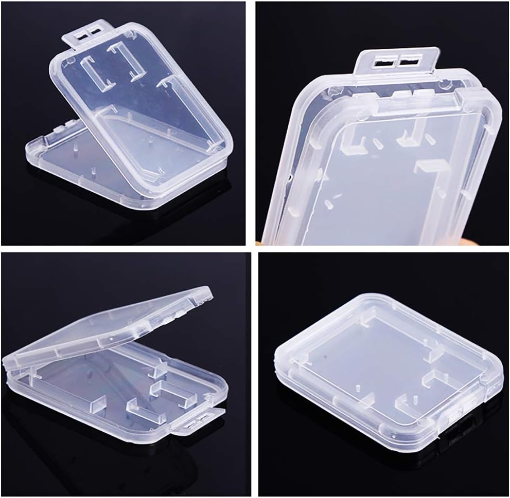 SteelFever (20 Clear Plastic Memory Card Case Compatible with SD SDHC SDXC Micro SD T-Flash Card PCS)