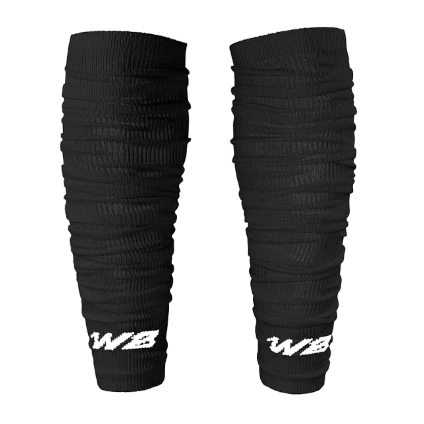 We Ball Sports Football Leg Sleeves Calf Compression for Men, Athletic Shin Splint Support - One Pair (Black)