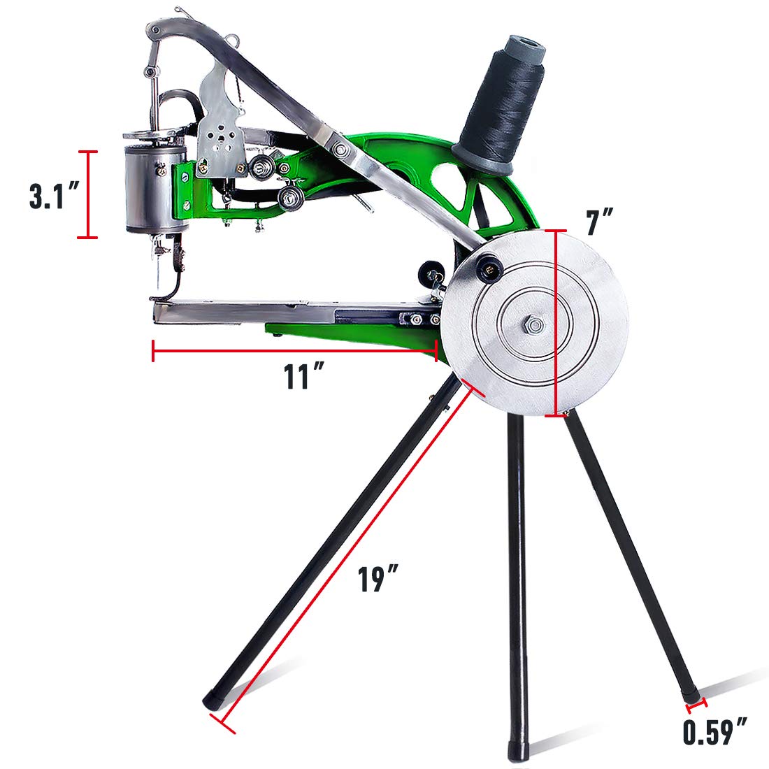 DODOQ Manual Leather Sewing Machine Hand Shoe Cobbler Stitching Repair Mending Machine Patcher Dual Cotton Nylon Line Sewing Machine