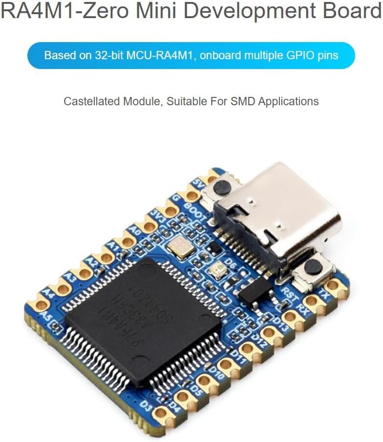 TUOPUONE RA4M1-Zero 32-bit MCU-RA4M1, 48MHz Mini Development Board, Based On Operating Frequency, Built-in FPU