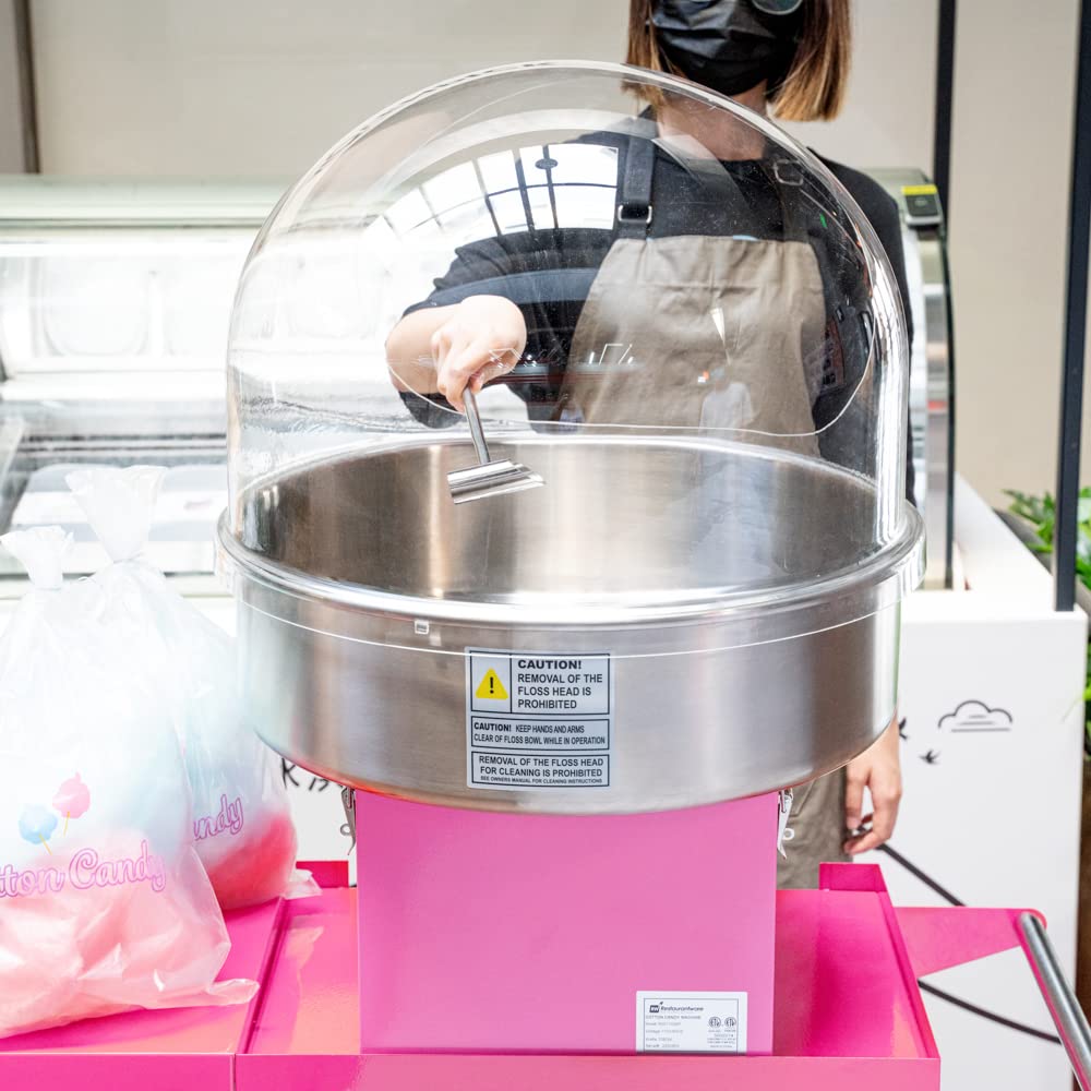 Restaurantware COVER ONLY: Hi Tek 21 x 13 Inch Cover For 21 Inch Cotton Candy Machine 1 Durable Candy Floss Machine Cover - Machine Sold Separately Handy Cut Out Acrylic Cotton Candy Dome Cover