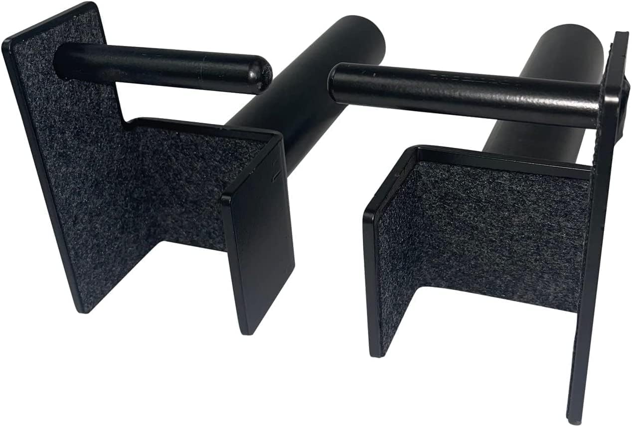 Signature Fitness Fitvids 3” x 3” Power Cage Squat Rack Accessories – Weight Plate Holders – Plate Holders, Pair – Black