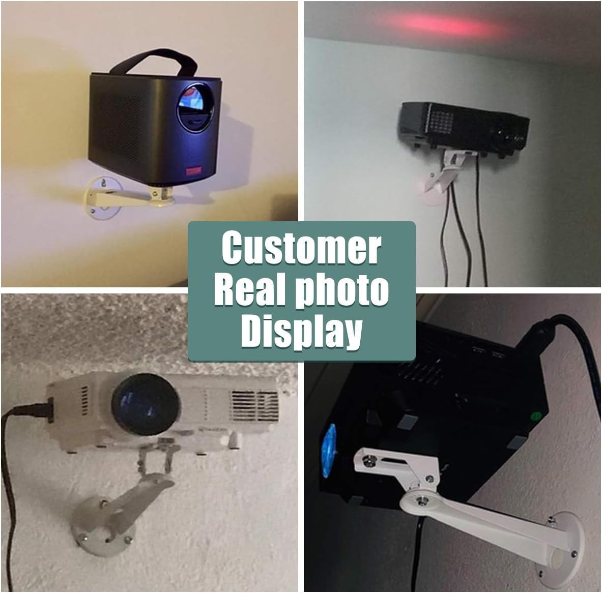 2-Be-Best 360 11 lbs 7.8 inch Mini Projector Wall Mount Adjustable Rotation Projecter Wall Mount Holder