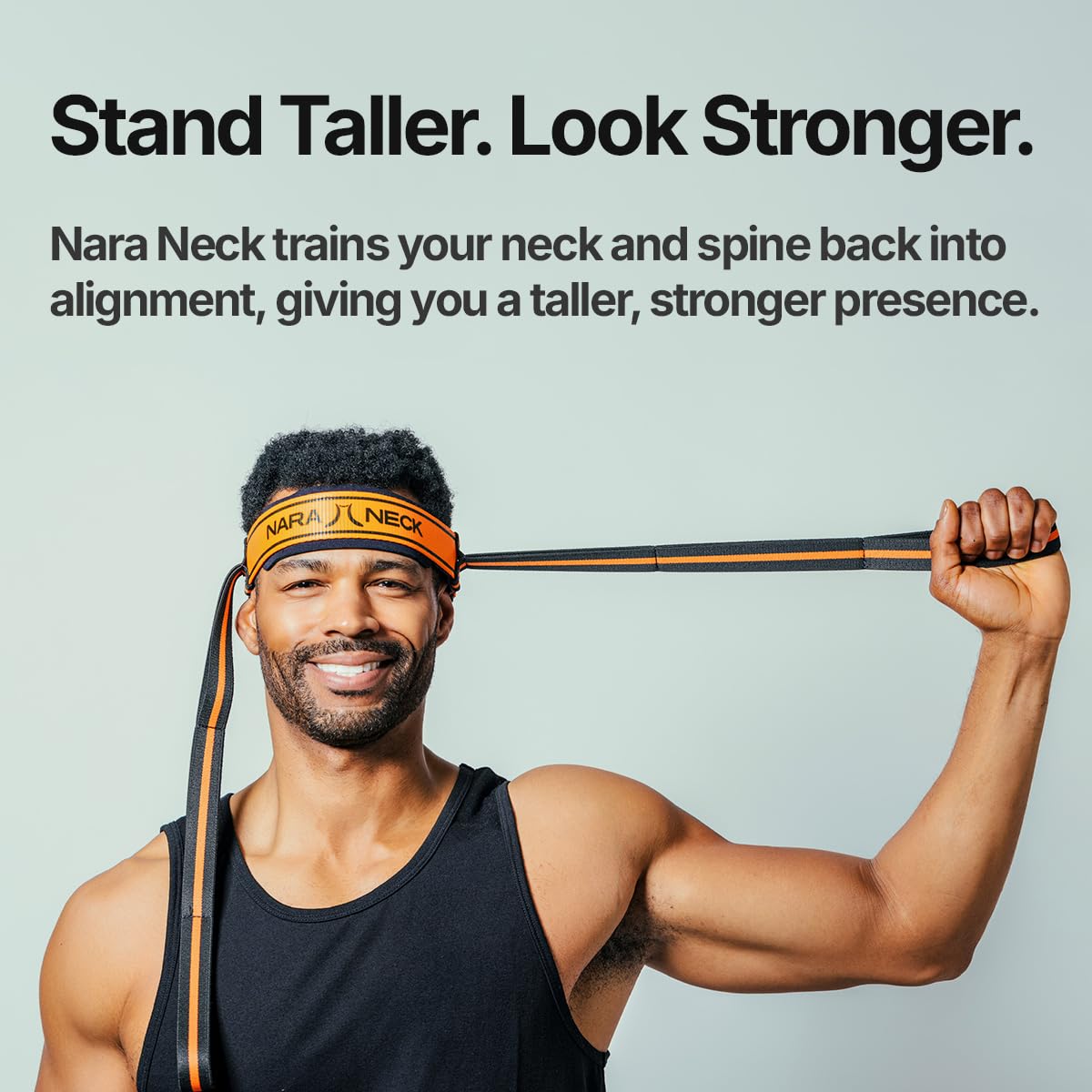 Portable Neck Exercise Device - Neck Pain Relief, Posture Improvement, and Neck Strength Training with Resistance Band and Adjustable Head Strap for Home Use, Gym use or Travel - Lightweight, Compact