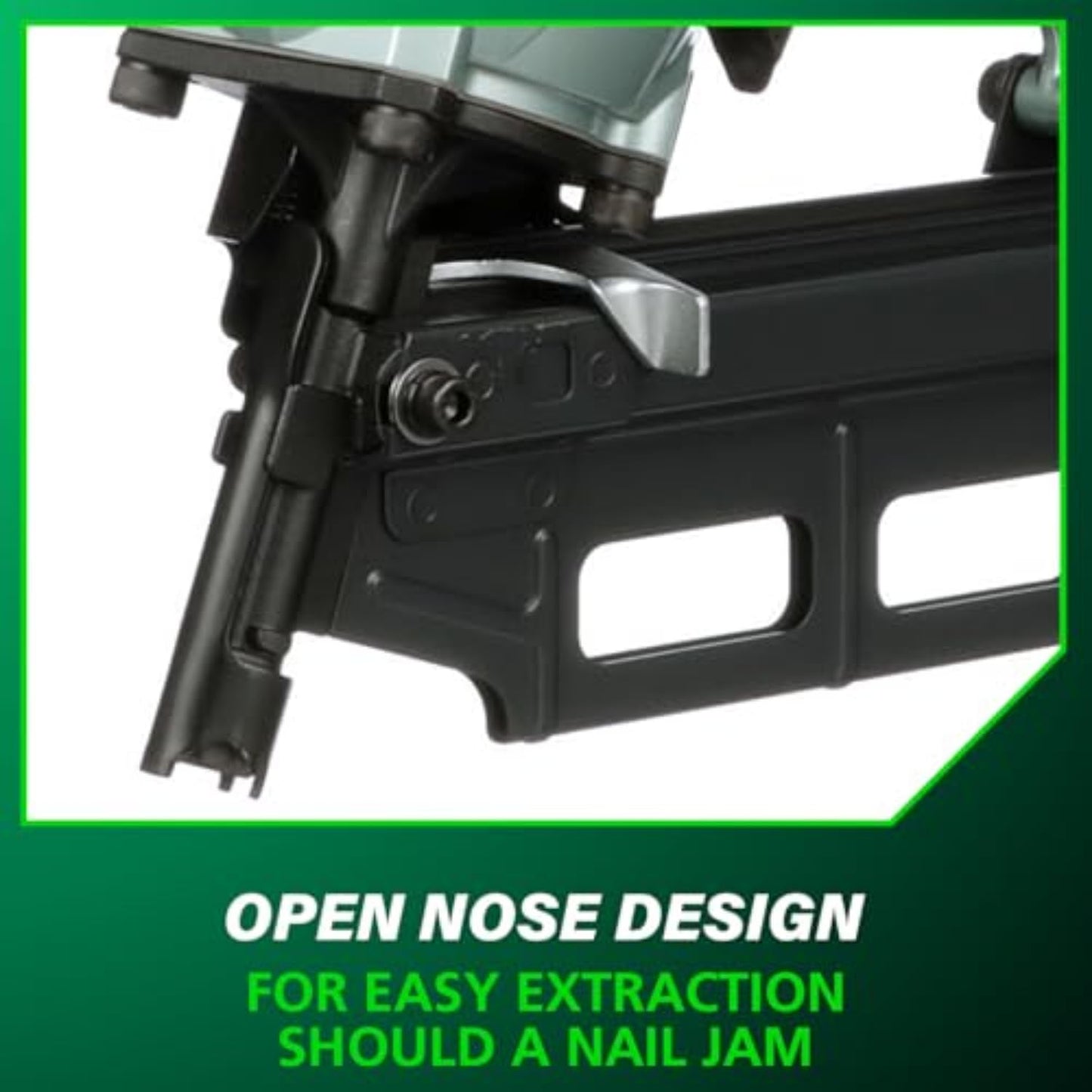 Metabo HPT Framing Nailer, Pro-Preferred Pneumatic Power Nailer & Framing Tool For Flooring, Roof Decking & More, Rapid Response Cylinder Valve, 21° 2" to 3-1/4" Plastic Collated Nails, NR83A5(S)