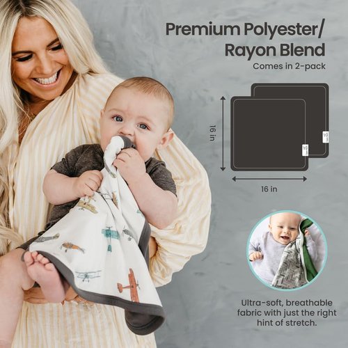 Copper Pearl Baby Security Blanket Set of 2 - Portable Size for Self-Soothing On-The-Go, Ideal Baby Blankets for Boys and Girls, Ultra-Soft, and Gift-Ready Loveys - Alta