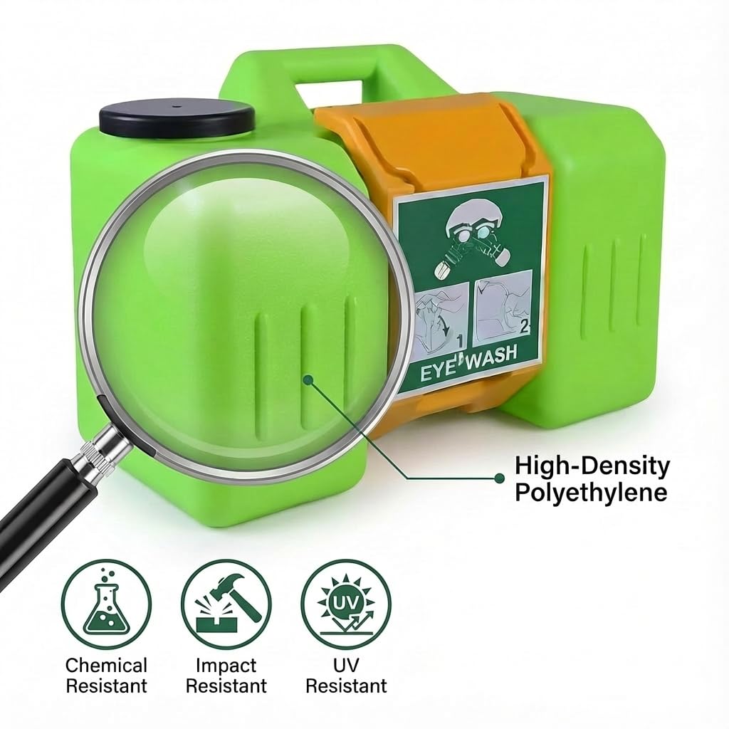GOL-SIV 9Gallon Portable Eyewash Station Units - OSHA Approved Emergency Eye Wash Stations Wall Mounted,First Aid,Lasting for 15 Minutes