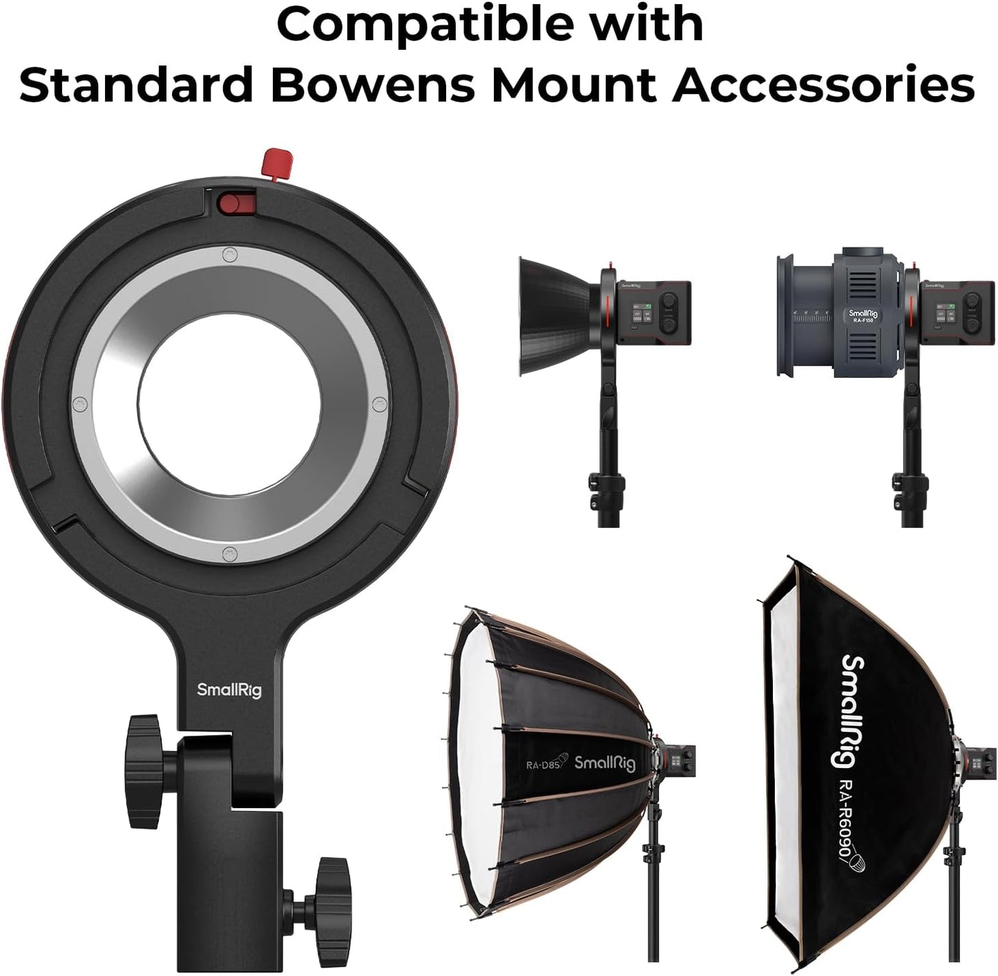 SMALLRIG 60B/60C 100B/100C 3.3lbs 4476 Bowens Mount Adapter, Only for RC & RC Series COB Light, Compatible