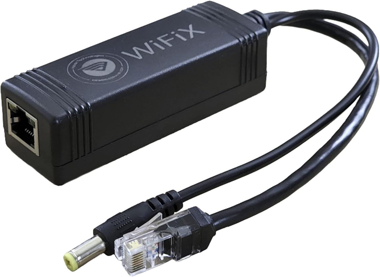 WiFiX 48V 12V 3A 10M/100M/1000M/2500M 2.1mm Active PoE Splitter | to | PoE+ - Support, Power Plug Tip for Outdoor