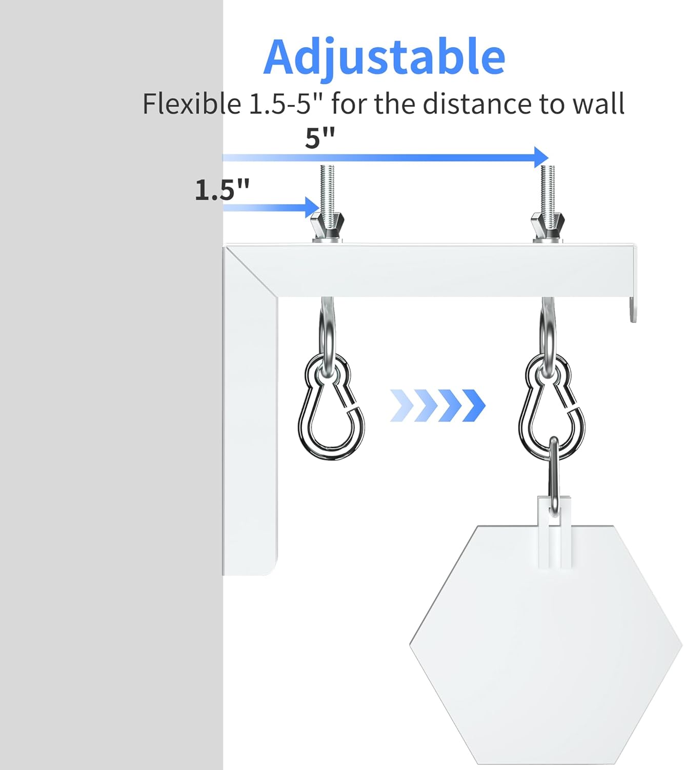 XINLEI 6 inch 66 lbs, PRL003W Universal Projector Screen Wall Mount L-Brackets Hanging Ceiling Mount, Adjustable
