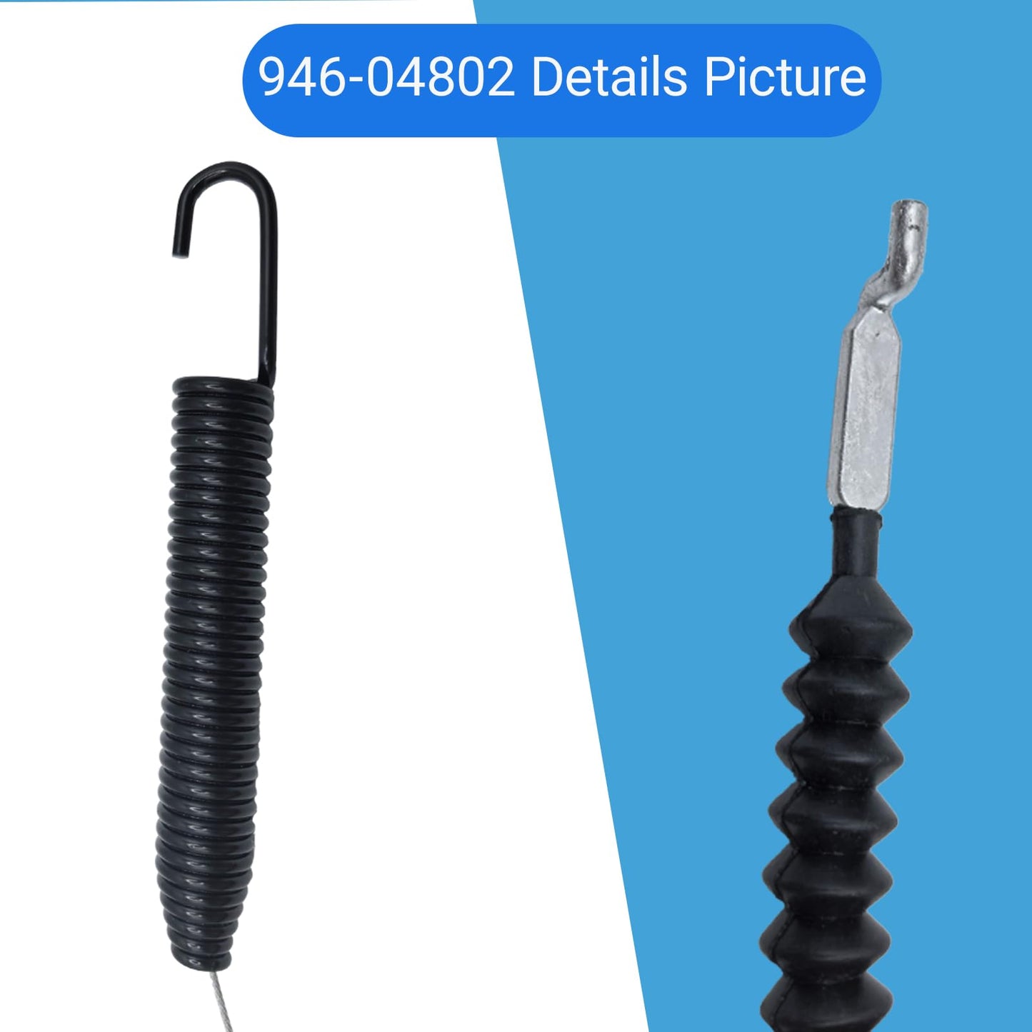 GnDaYoug 946-04802A PTO Control Clutch Cable, Replaces 746-04802 946-04802 746-04802A, Fits for MTD Troy-Bilt Cub-Cadet Craftsman Lawn Mower, 44 Inch Overall Length, 36 Inch Conduit