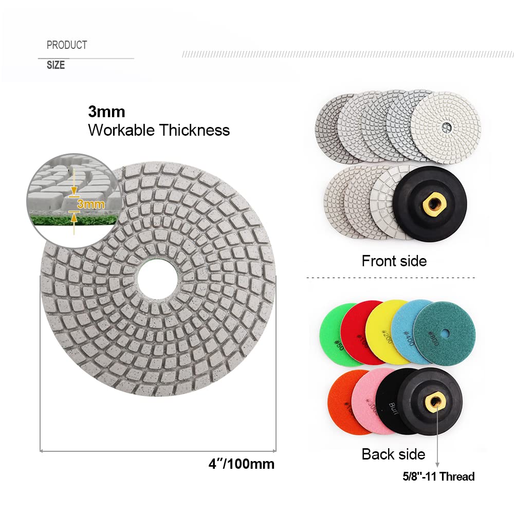 SHDIATOOL Diamond Tile Drill Bits Kit 15pcs, Porcelain Hole Saw Sets, Core Bits Cutter for Drilling Ceramic Marble Granite (6/8/10/20/25/35/50/75/100/20MM/2/SDS/HEX/6MM/4.5”)