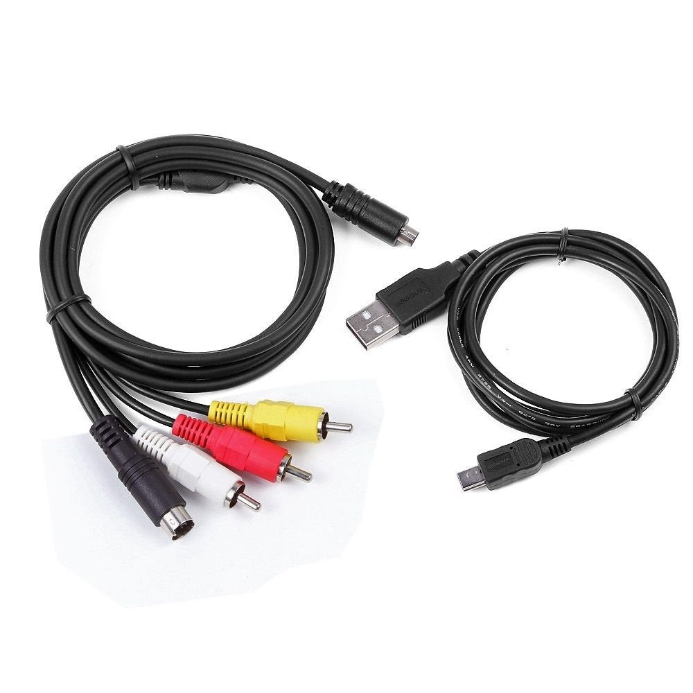 MaxLLTo DCR-SR55/E AV A/V TV Video +USB Data Cable/Cord/Lead for Sony Camcorder Handycam
