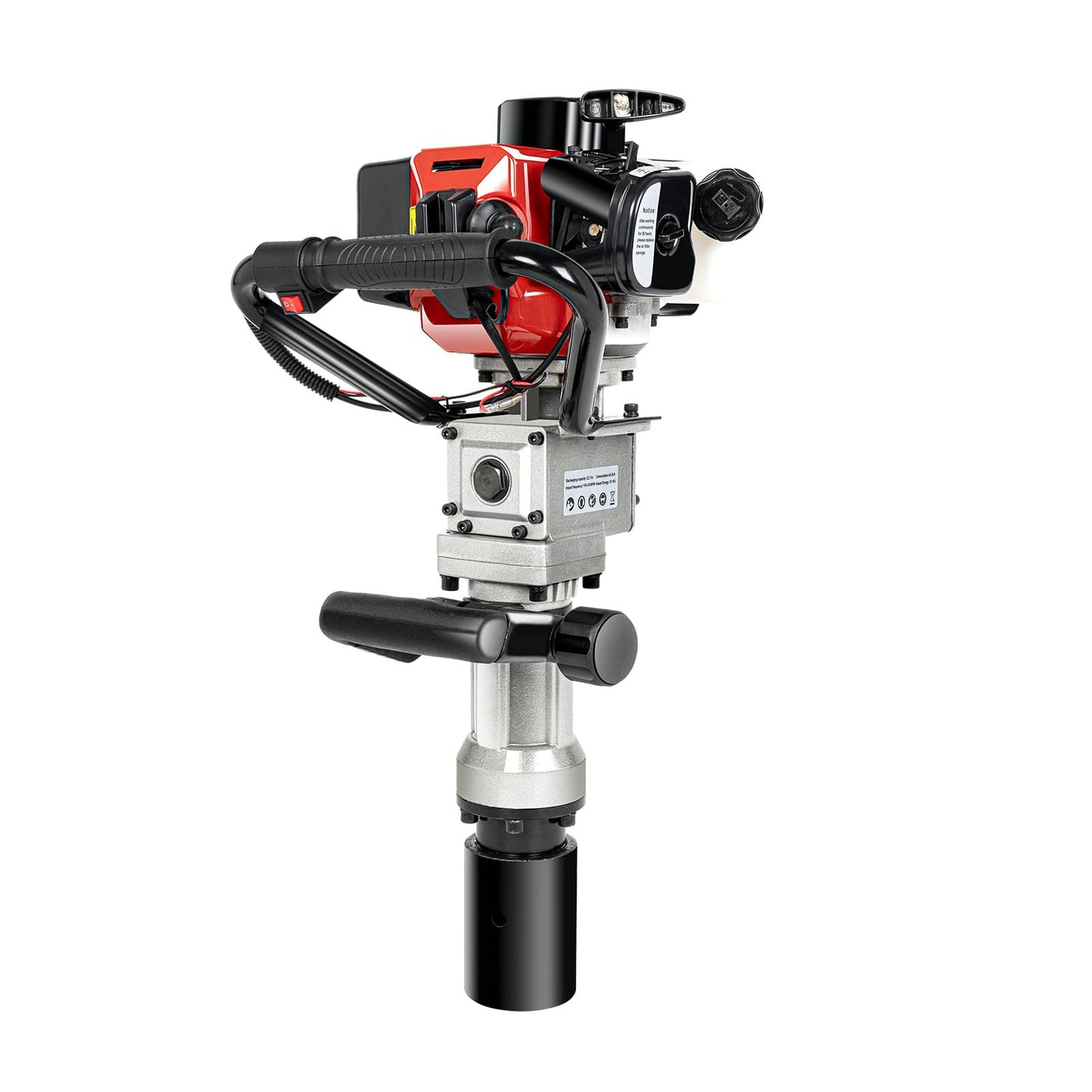 Dfmyhked‌ 32.7CC Gas Powered T Post Driver, 2 Stroke Single Cylinder Tpost Driver, 900W Fence Post Hole Digger, Heavy Duty Hammer Drill Pile Driver for Farm, Ranch & Landscaping