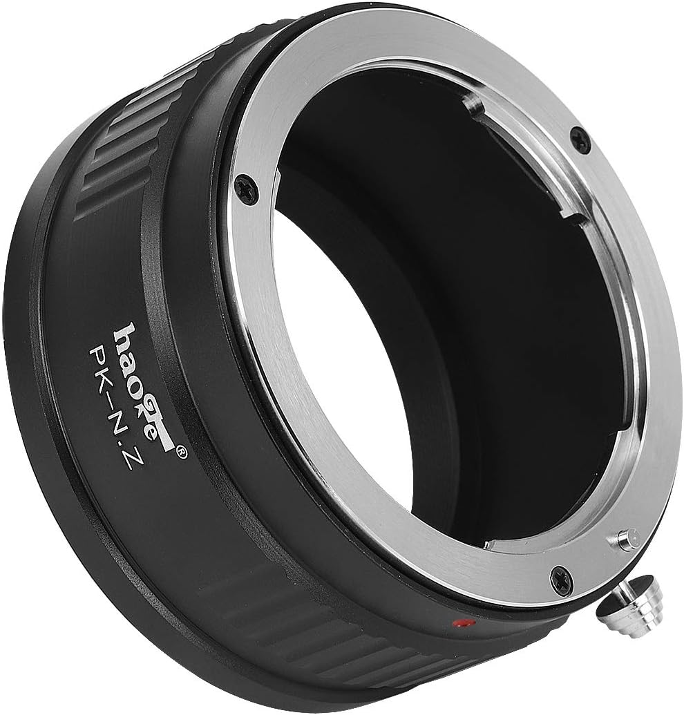Z7II Z6ii Z6 Z7 Z50 Haoge Manual Lens Mount Adapter for Pentax K PK Lens to Nikon Z Mount Mirrorless Camera Such as