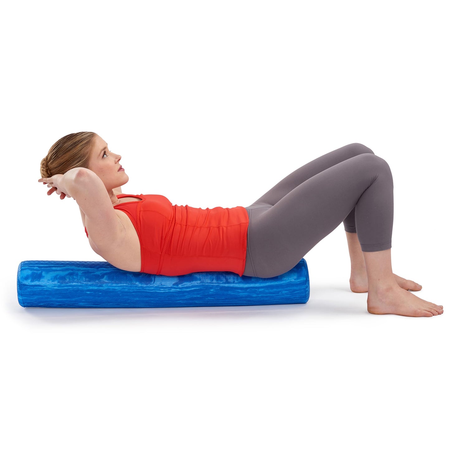 OPTP PRO-Roller Soft Density Foam Roller – Low Density Soft Foam Roller for Physical Therapy, Pilates, Yoga Foam Roll Exercises, and Muscle Recovery- Blue 36" x 6"