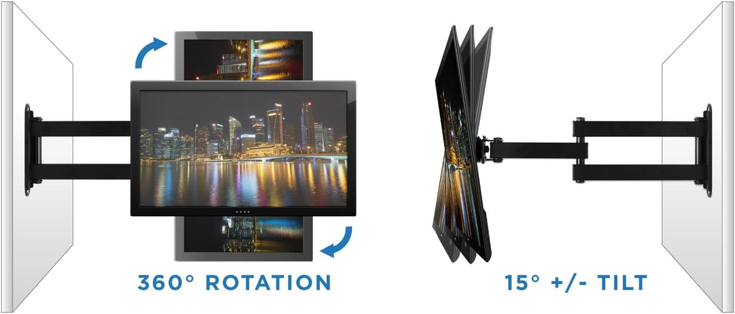 Mount-It! 19, 20, 24, 27, 32, 34, 37 40 Inch 14 75, 100 TV Wall Mount, Universal Fit for and TVs and Computer Monitors