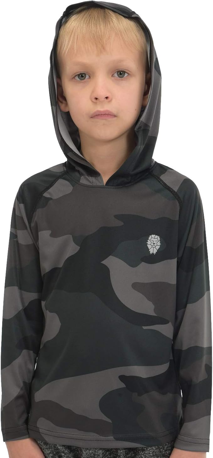 Hoodies for Boys Outdoor Recreation Shirts - Youth Athletic Tops Sun Protection UPF 50+