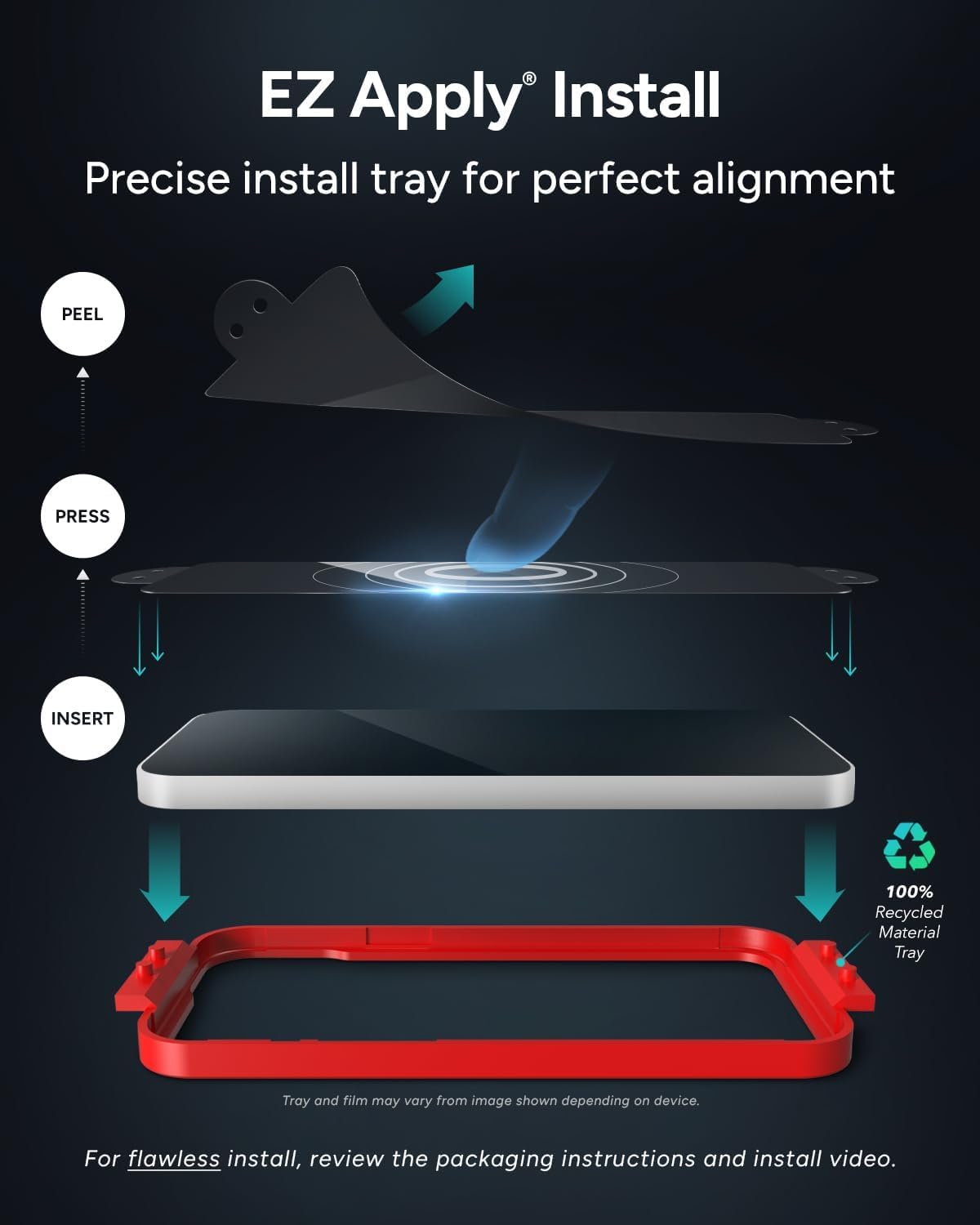 360 16/15 4-Way 5X ZAGG InvisibleShield Glass Privacy iPhone Screen Protector - Privacy Filter, Stronger