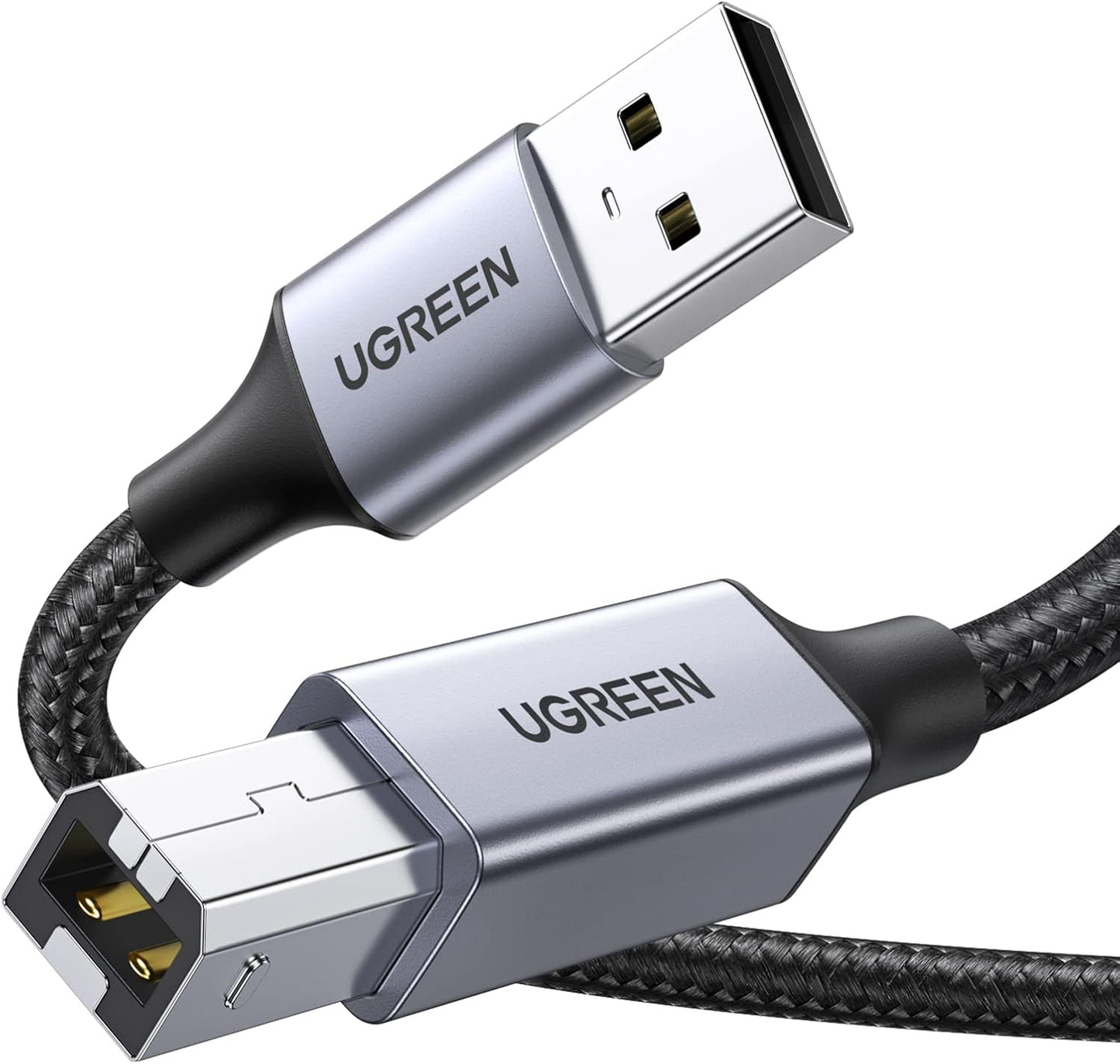 10 UGREEN Printer Cable, FT USB A to B, Nylon Braided USB B Scanner Cord Compatible with Epson, Canon, HP, Brother