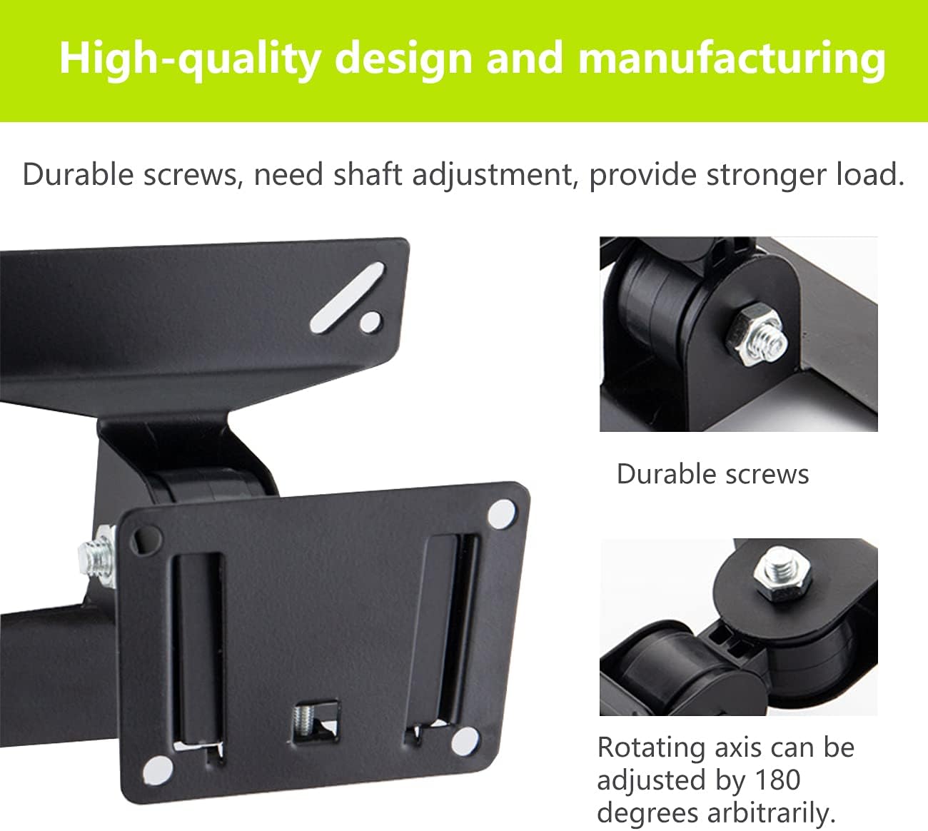 Tengsun 14-27 Inch Screens,75 100 40lb (14''-24'') Wall Mount TV Monitor Bracket with Tilts and Extends for Most LED