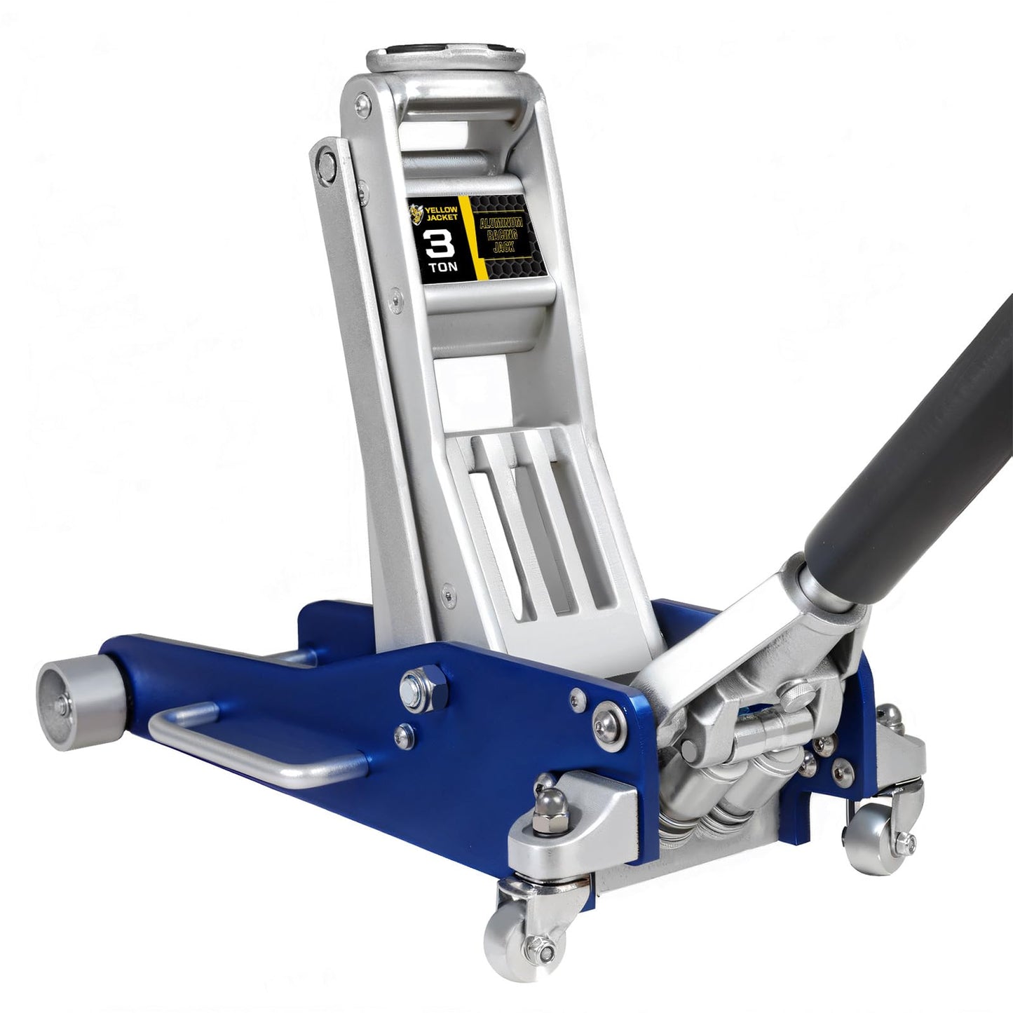 YELLOW JACKET 3 Ton Floor Jack Full Aluminum Ultra Lightweight Quick Rise Racing Floor Car Jack with Dual Pump Fast Lifting Low Profile Jack for Vehicle,6600 lbs Capacity