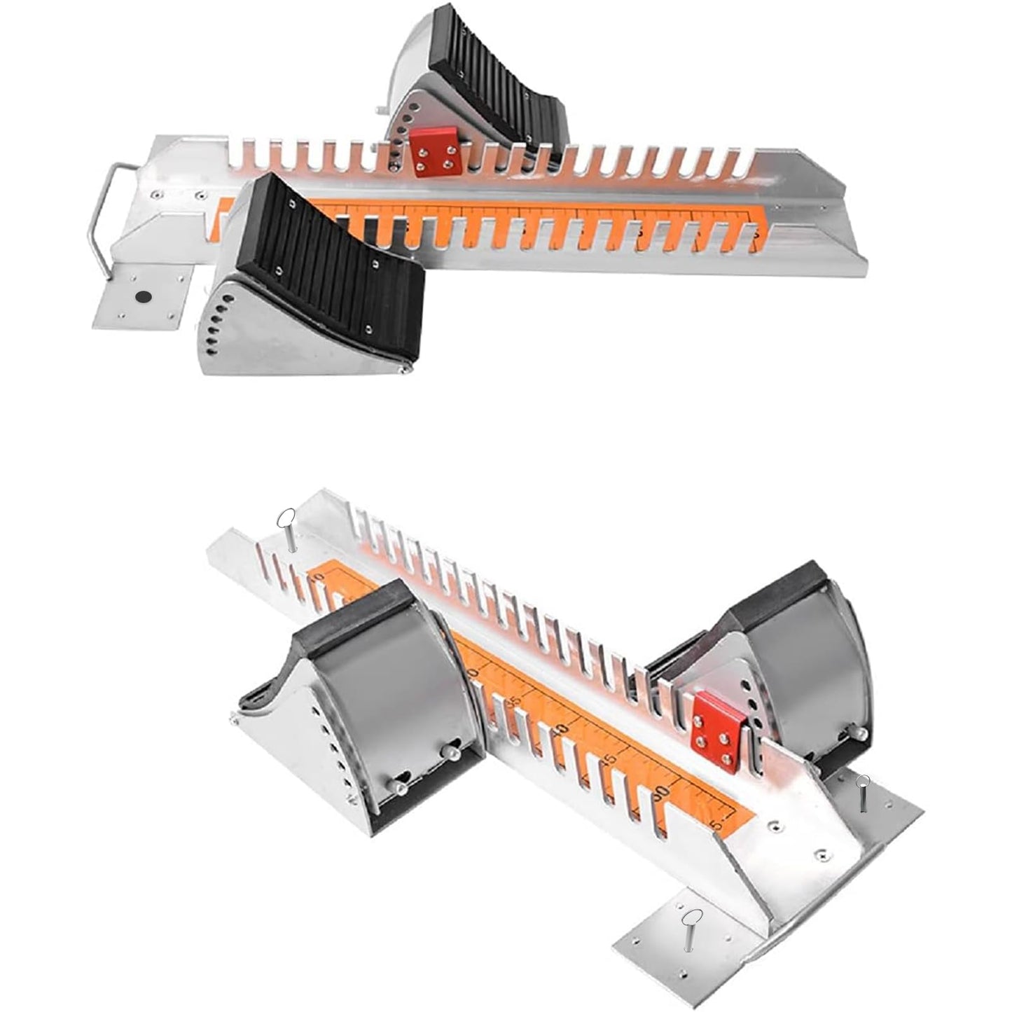 Supvision Lightning Starting Blocks Sprinter Pedals 6 Angle Adjustable Sprinters Track and Field Aluminum Suitable for Plastic Runway CinderTrack 25in Back School Fall Sports Day