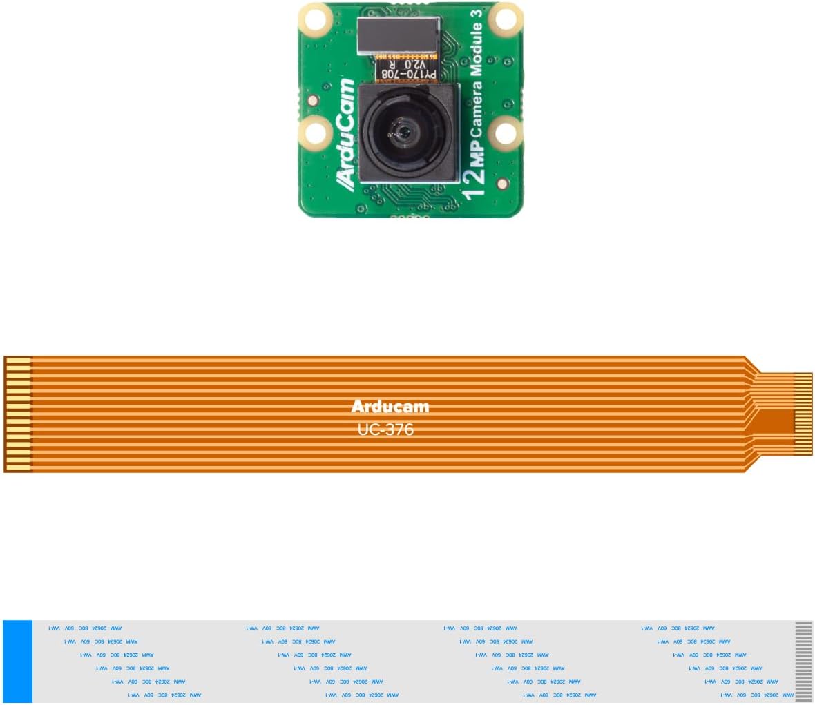 Arducam 3, 12MP IMX708 102(H) 5, 4/4B, 3/2/Zero for Raspberry Pi Camera Module Wide Angle Fixed Focus HDR Camera
