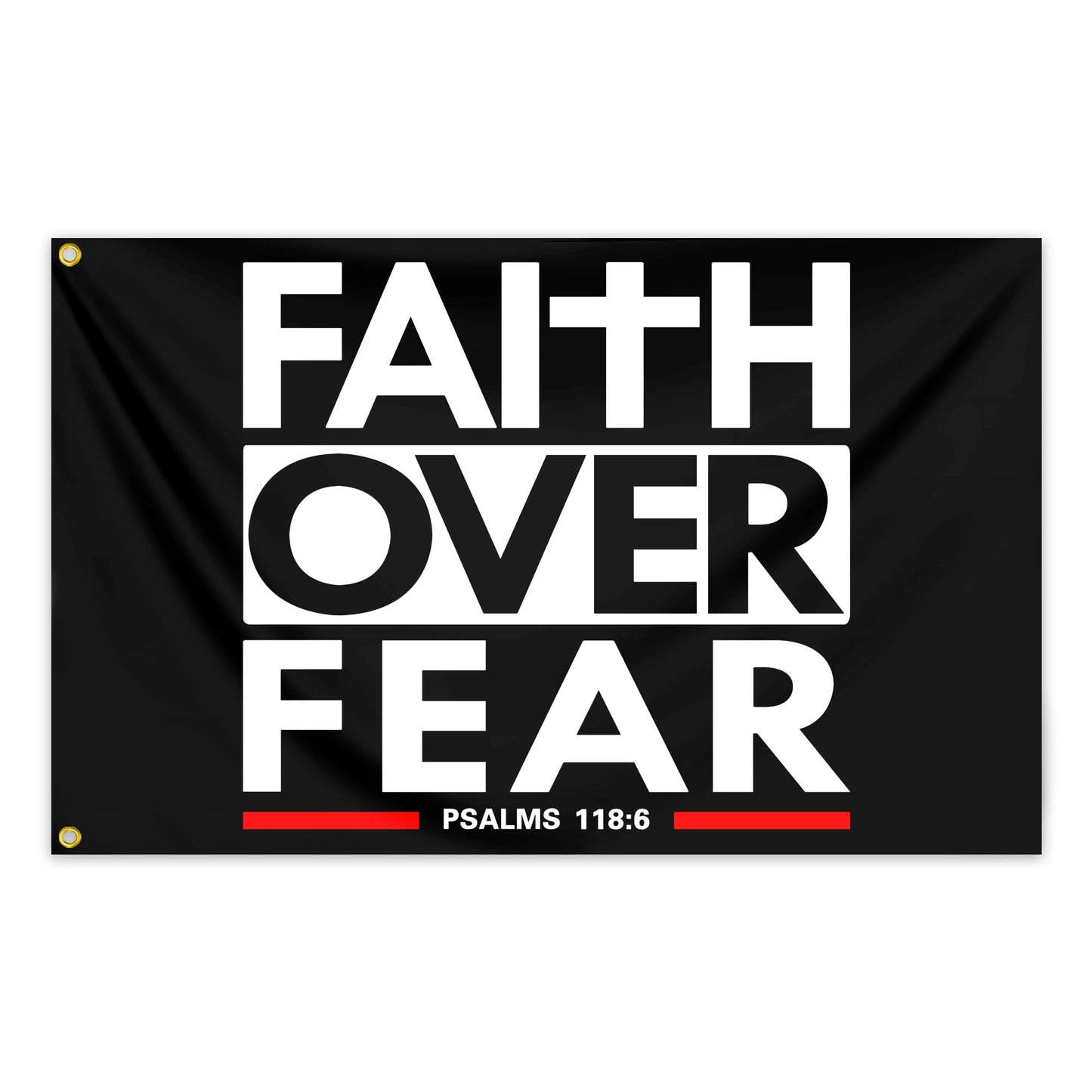 Faith Over Fear Flag 3x5 Ft Christian Jesus Flags Inspirational Gym Flags for Home Motivational Gym Wall Fitness Decor And College Dorm Room Bedroom Office Sign Banner Decor