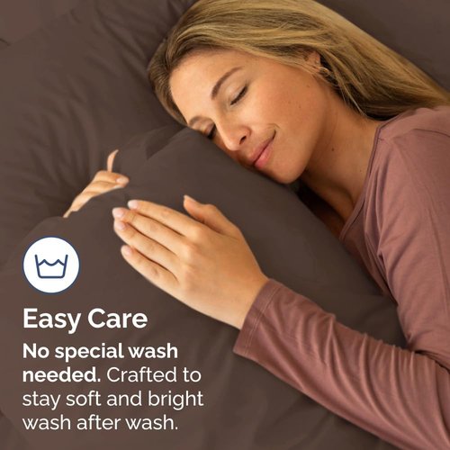 King Standard Pillow Cases by [Brand Name] - Ultra-Soft Hotel Quality Covers | Fade-Free & Wrinkle Resistant - 2 Piece Set in Brown