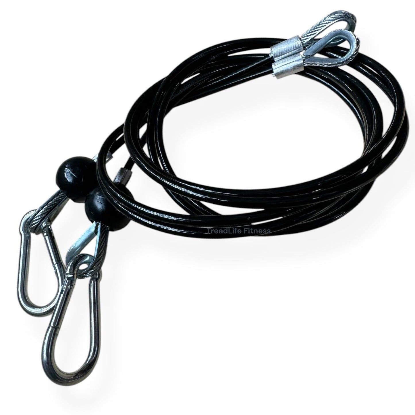 TreadLife Fitness Cables w/Snap Clips (2 x Cables) - Replacement for Bowflex Sport/Blaze Gyms - 56" Inch (Pair)