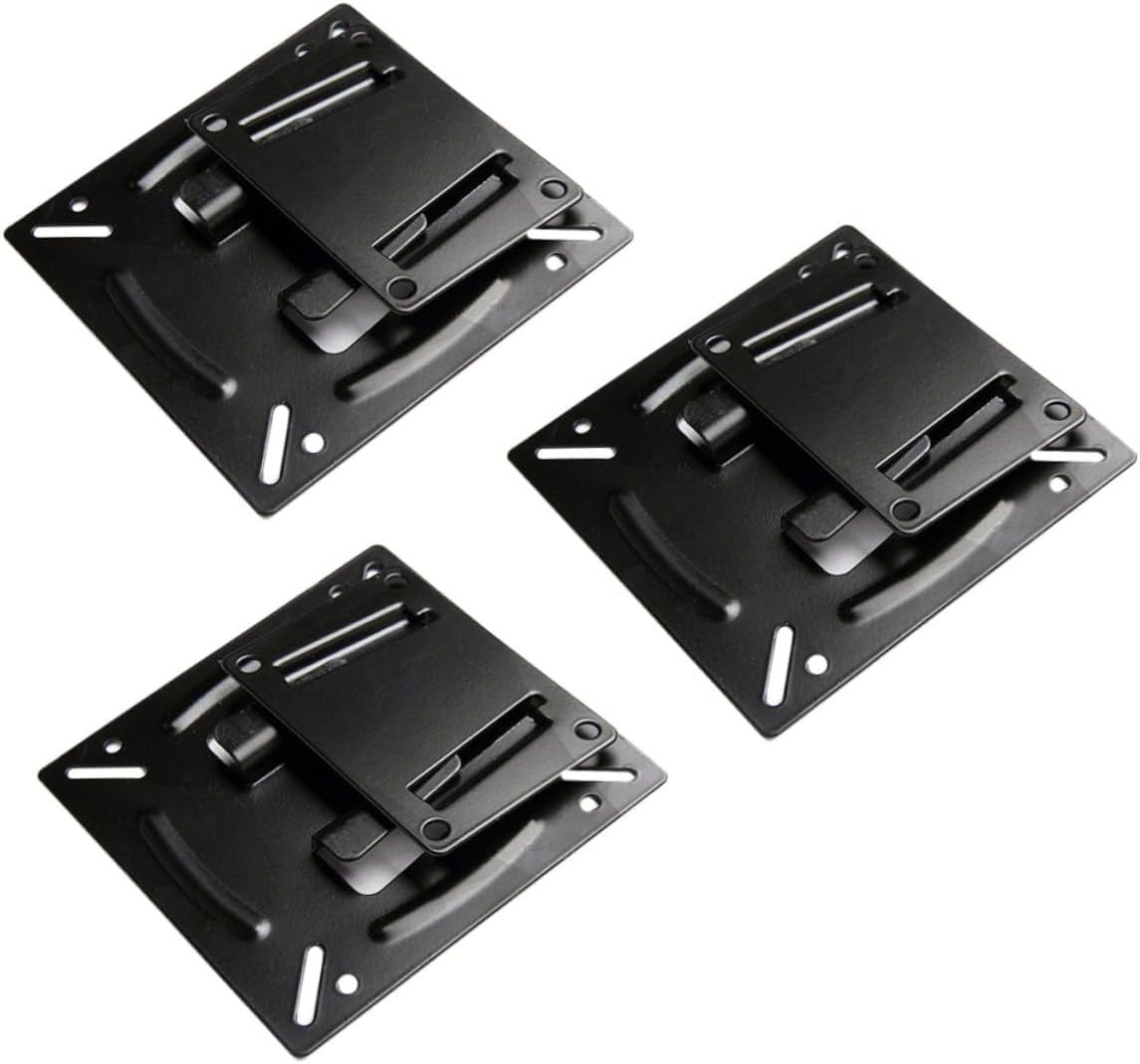 FOMIYES 3pcs 14-24 Inch Metal Tv Stand Replacement Base for LCD Tv Wall Mount Bracket Fixed Holder for Home Office