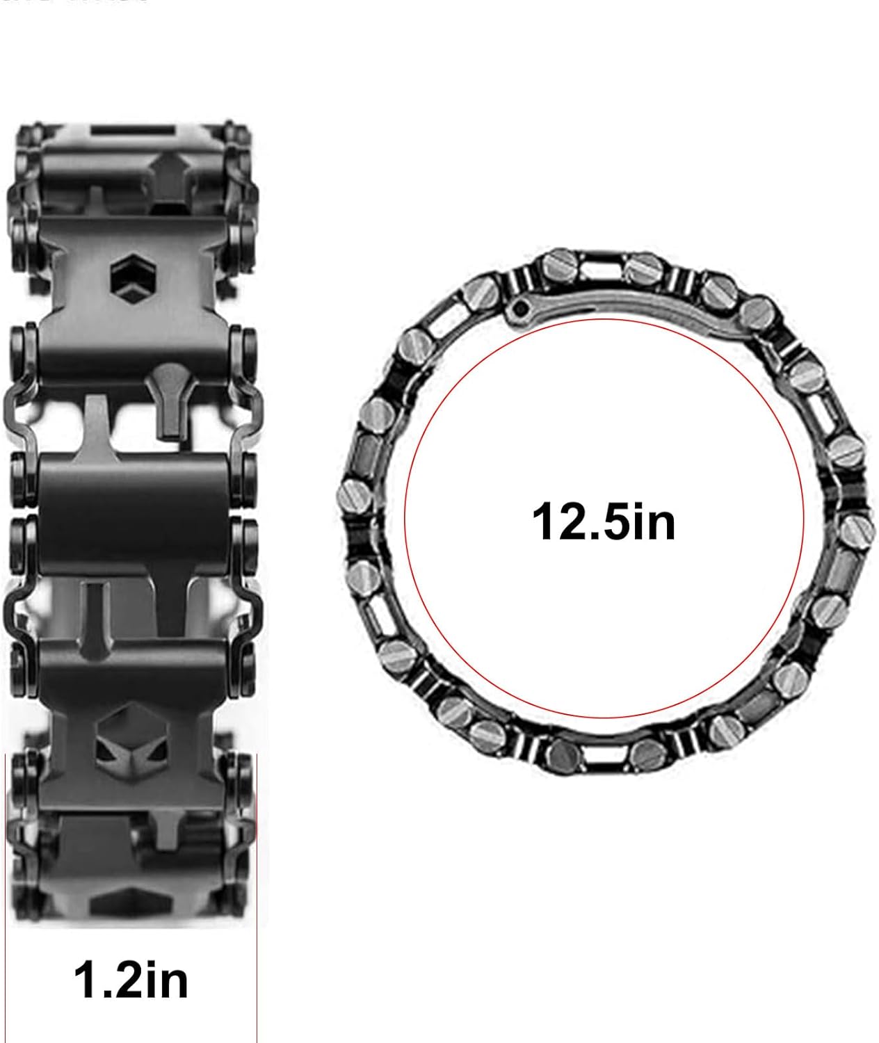 29 1 1&2, in Multitools Stainless Steel Tool Wearable Bracelet for Men Compatible for Apple Watch Ultra Survival
