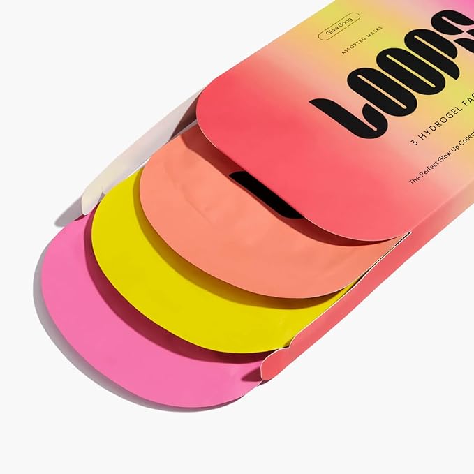 LOOPS Glow Gang Mask Set ??Weekly Reset for Rejuvenation, Double Take for Glowing Skin, Sunrise Service for Brightening ??Hydrating and Pore Refining ??Safe for Sensitive Skin