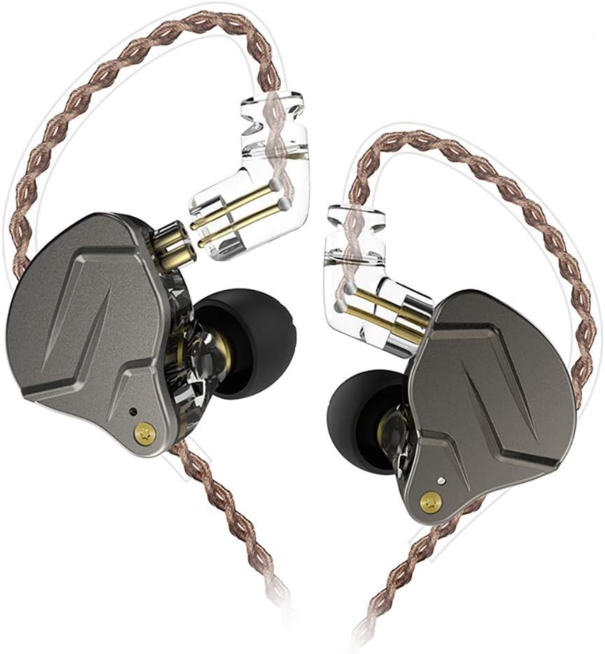 erjigo KZ ZSN Pro Dynamic Hybrid Dual Driver in Ear Earphones Detachable Tangle-Free Cable Musicians in-Ear Earbuds