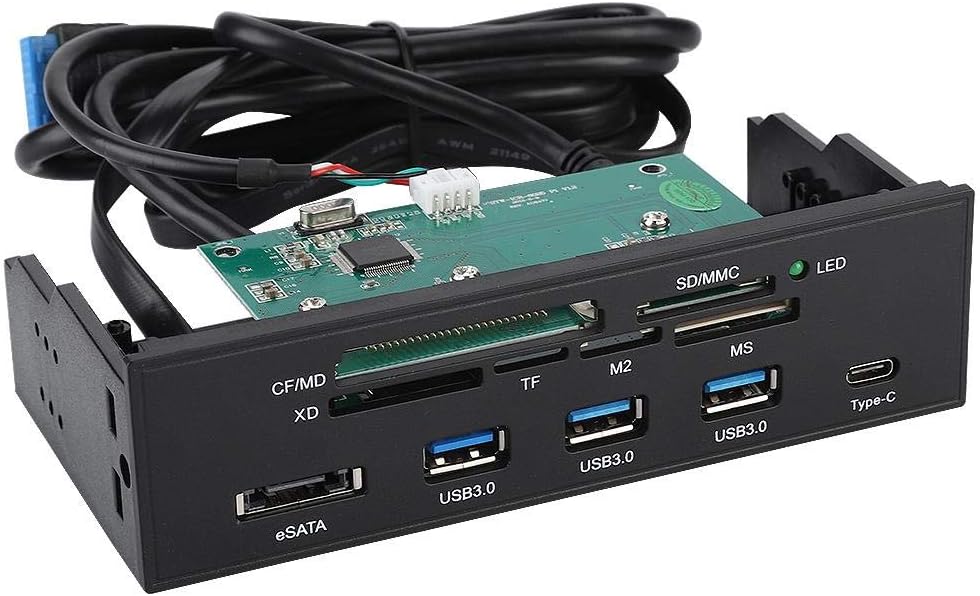 Mugast 5.25 inches 3.0 3.1 M2, 64G Internal Card Reader, USB Interface Multifunction Internal Card Reader Dashboard PC