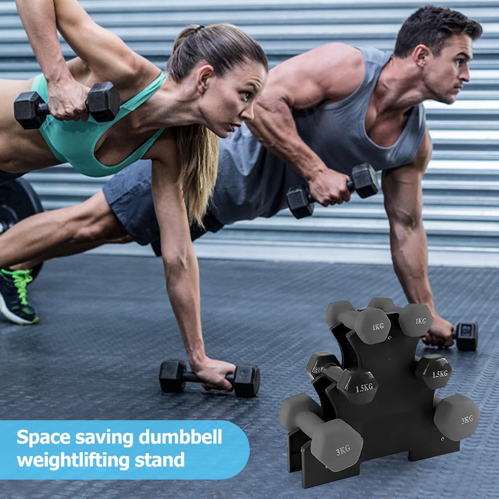Dumbbell Rack Stand Only, A-Frame Dumbbell Storage Rack with Handle, Tree Shape Compact Weight Hold, Multilevel Weight Storage Organizer for Home Gym Workout