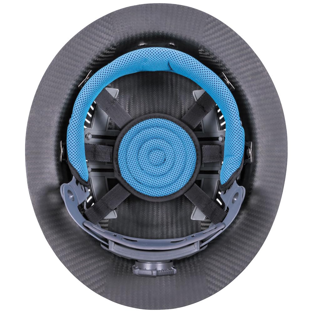 Klein Tools 60514 Hard Hat, K12 Series Carbon Fiber Full Brim, Rechargeable Headlamp, Vented, Class C, Type 1, Spartan