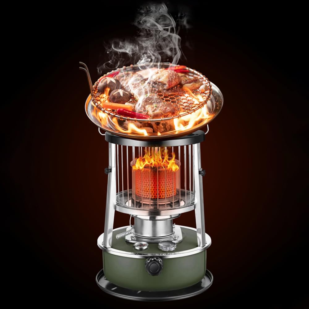 Portable Kerosene Heater, 4.5L Non Electric Radiant Oil Stove Space Heater with 360 Degree Heating and Adjustable Hood, for Indoor Camping Emergency