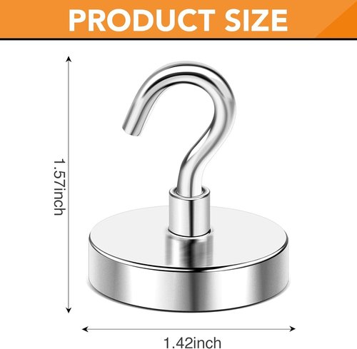 DIYMAG Magnetic Garage Hooks - Heavy Duty 170lbs Capacity | 16 Pack for Home, Classroom & Kitchen