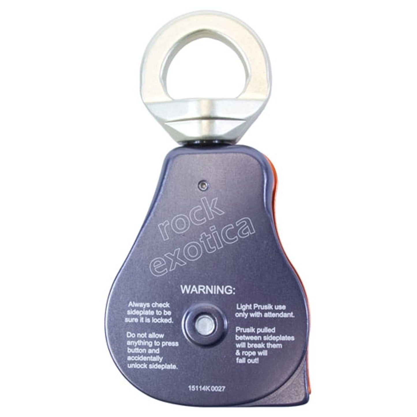 Rock Exotica Omni-Block 2.0" Single Pulley (Orange) - Swivel Pulley for Climbing and Rigging Systems – Made in The USA