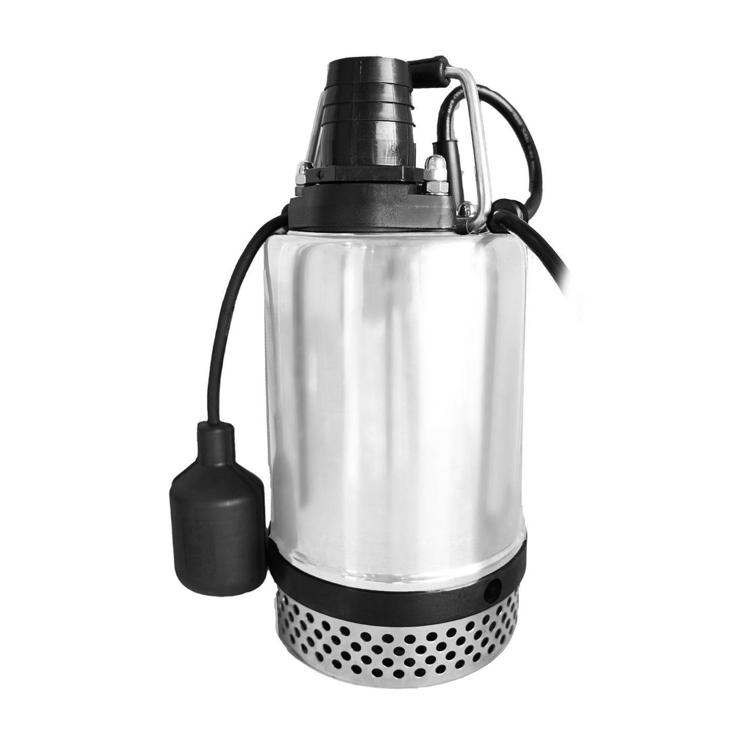Tomahawk 1 HP Submersible Trash Pump 73 GPM / 4380 GPH 750W with Automatic Float Switch Top-Outlet Stainless Steel Dirty Water High Flow Dewatering Flooded Basement Pits Pools Construction Sites