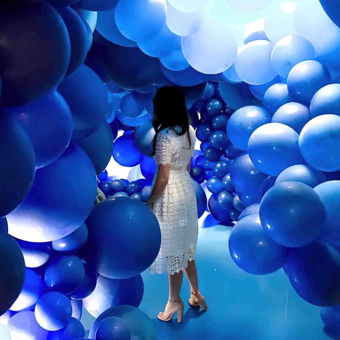 PartyWoo 12-Inch Pearl Azure Blue Balloons - Perfect for Birthday, Baby Shower & Wedding Decor