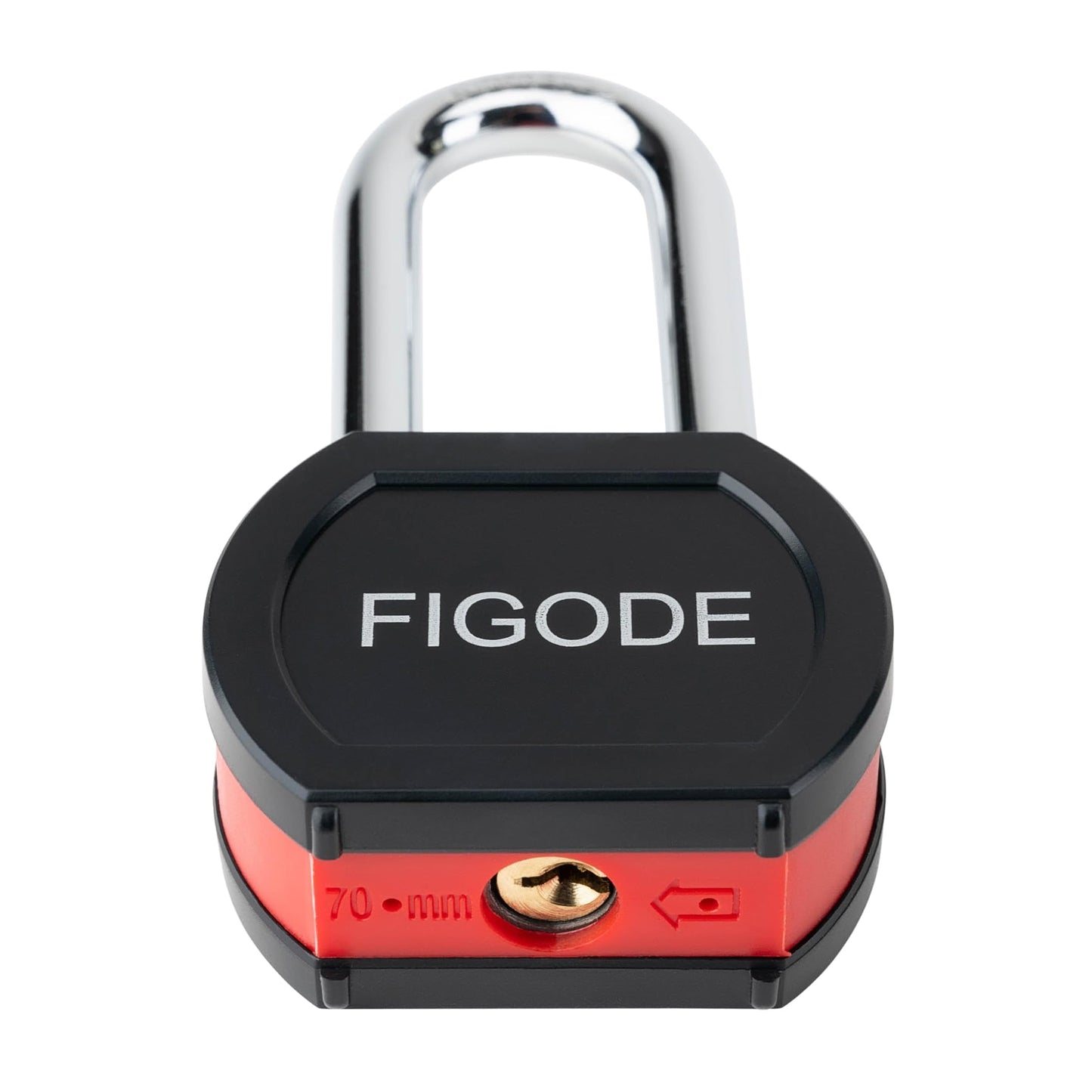 FIGODE® Large Sturdy Steel Locks with 4 Same Keys, Heavy Duty Padlock, 2-3/4" Wide, 2.7" Long Shackle Locks for Door, Gate, Storage, Fence, Shed, Latch. 2 Pack Keyed Alike
