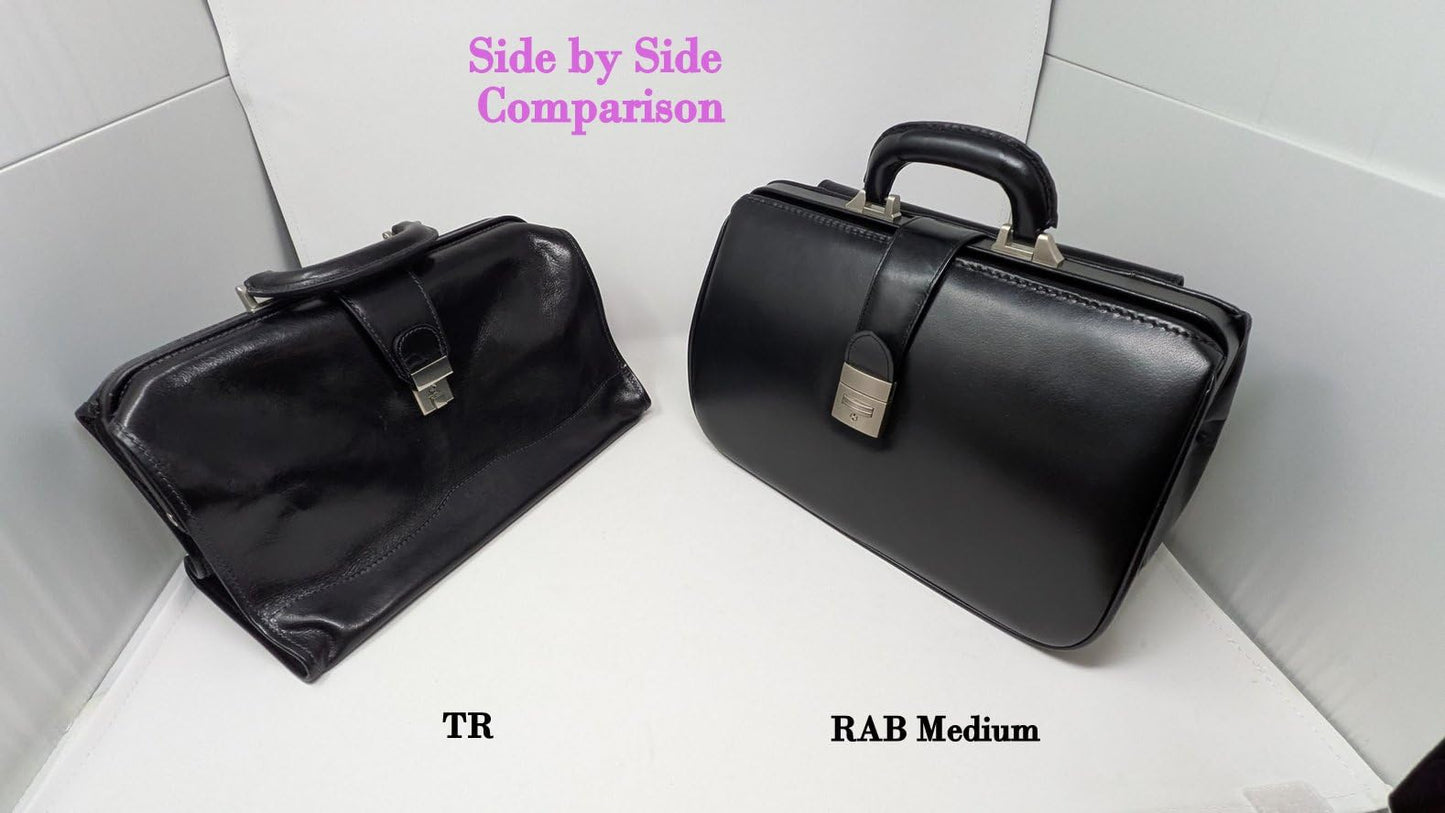 R.A. BÖCK DIAGNOSTICS RA Bock Fine Leather Doctor Bag - Medium - Black
