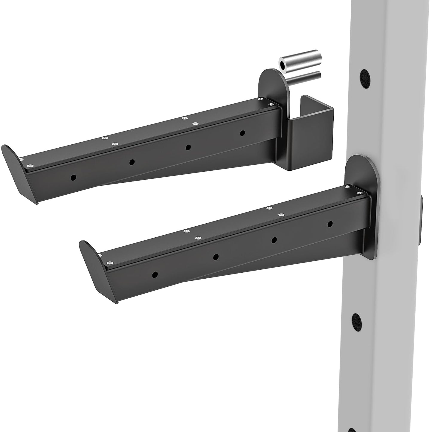 Kipika Strength Training Bundle: Weight Plate Holder & Safety Spotter Arms for Power Cages