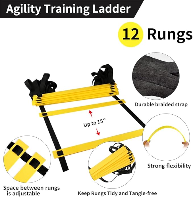 Hurdle Ladder Triangle Marker Cone Pad Disk Hurdle Multifunctional Set