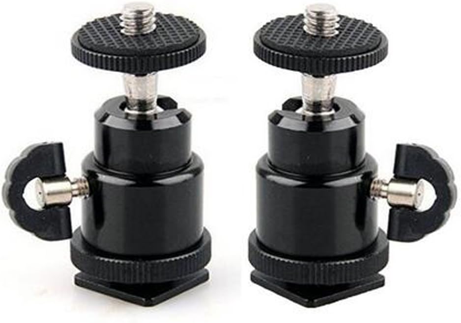 Walway 360 1/4" Hot Shoe Mount Adapter, Degree Screw Swivel Mini Ball Head Cradle Adapter for DSLR